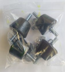 Anti-vibration rubber mounts (truncated cone shape) for outdoor unit of air conditioner, with nut and washer, set - 4 pcs. - 1 set in an envelope