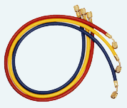 Маркучи за зареждане с фреон R22 - комплект ( 180cm)