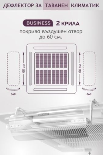 Дефлектор за климатик тип ТАВАННА КАСЕТА