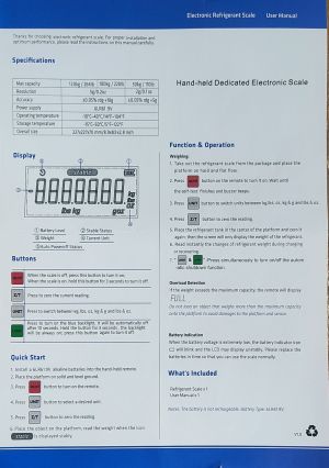 Electronic scale RCS-7040/ES100/RSC-110 100kg